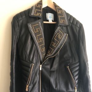 Versace x H&M men’s biker leather jacket